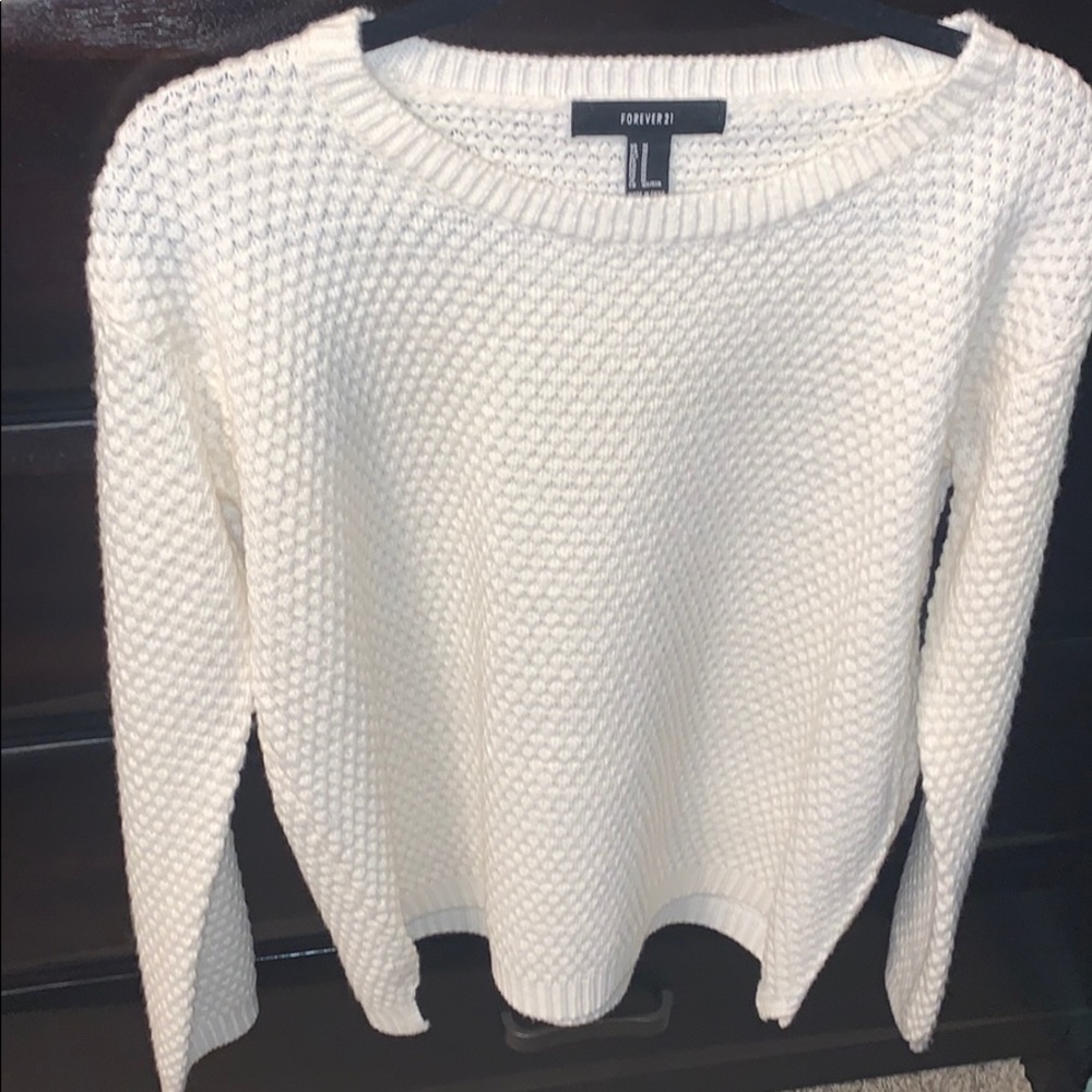 Cream Forever 21 Sweater
